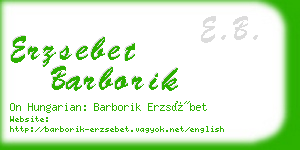 erzsebet barborik business card